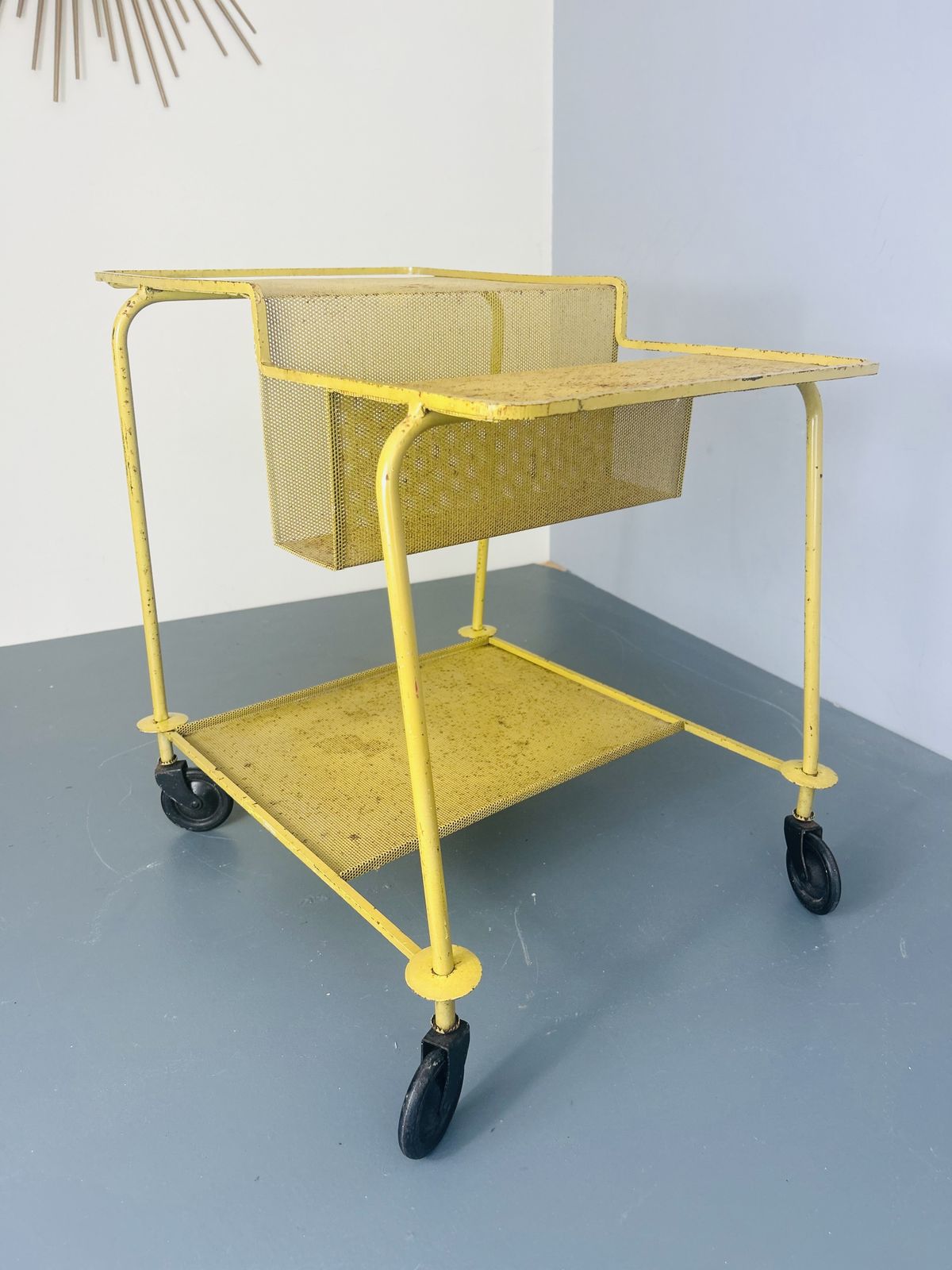 Mathieu Mategot Serving Cart Or Tea Trolley France, 1950s