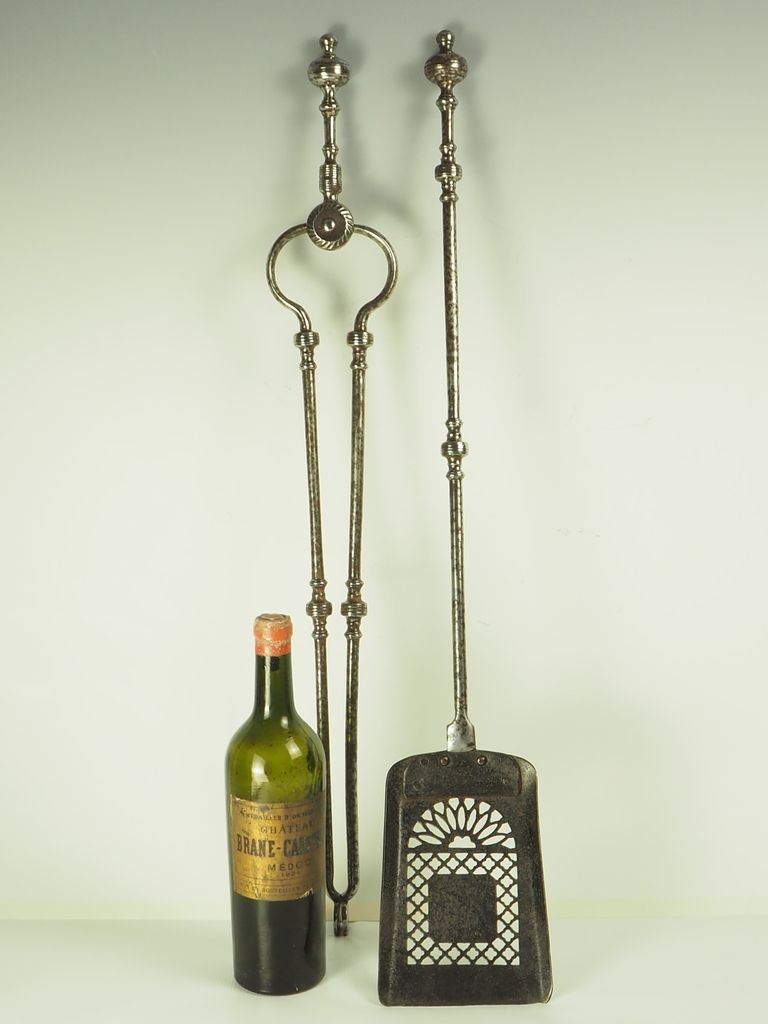 Antique Companion Set Of Two Georgian Steel Fireside Tools photo for sale