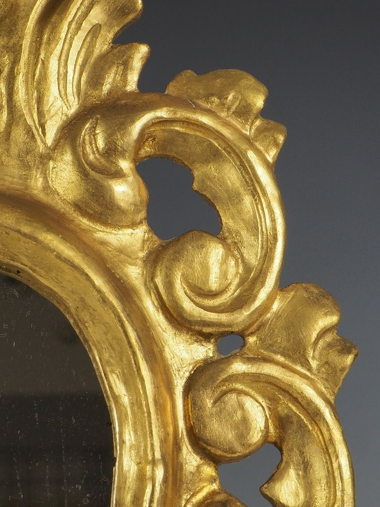 Antique Pair Of Venetian Giltwood Wall Mirrors photo furniture