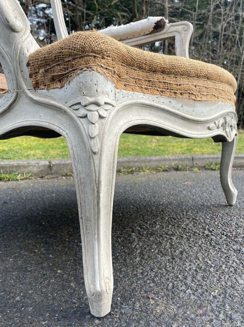 Pair Of Large Louis XV Style Armchairs 'As Is' photo for sale