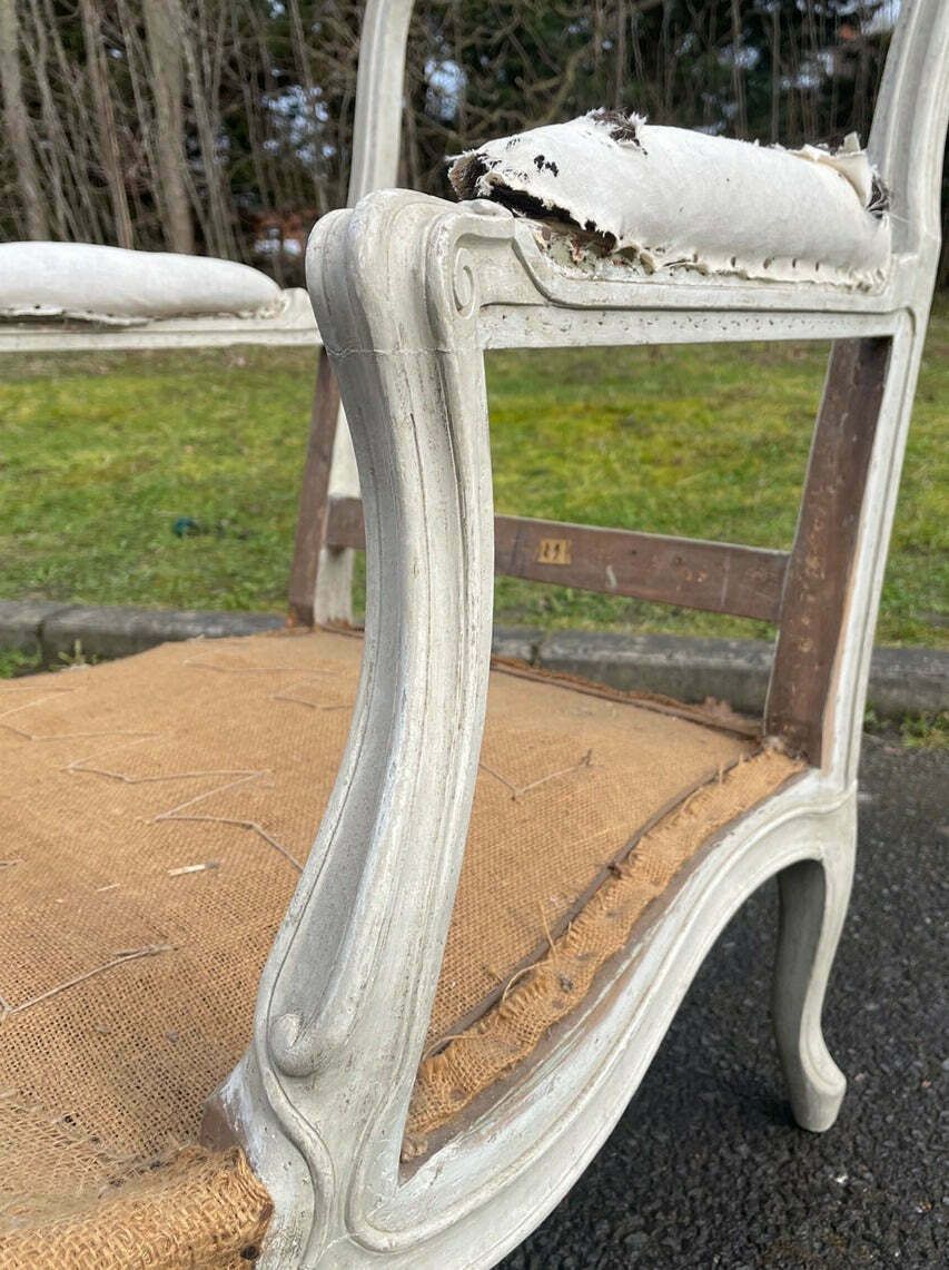 Pair Of Large Louis XV Style Armchairs 'As Is' photo vintage