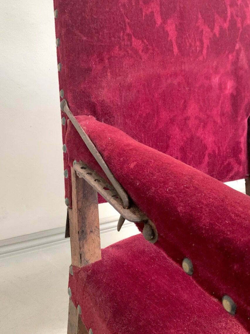 Mid 1800's Reclining Armchair 'As Is' photo vintage