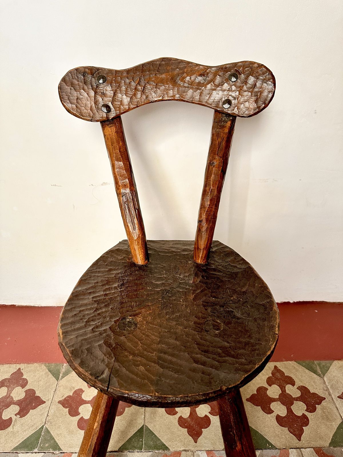 Pair Of 1950s French Primitive Brutalist Milking Stools photo 825.0