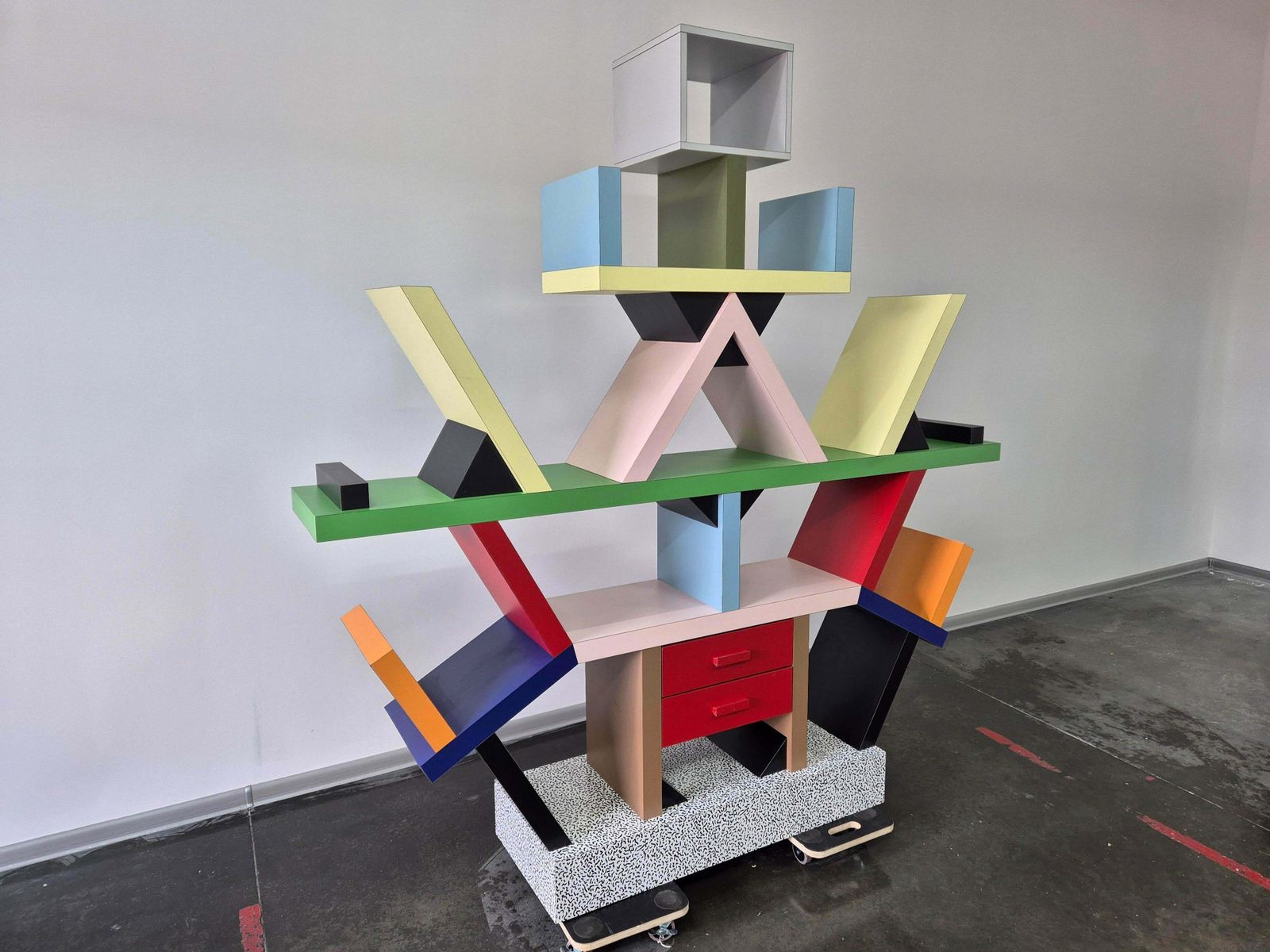 Carlton Library Bookcase By Ettore Sottsass   Memphis Milano photo vinterior