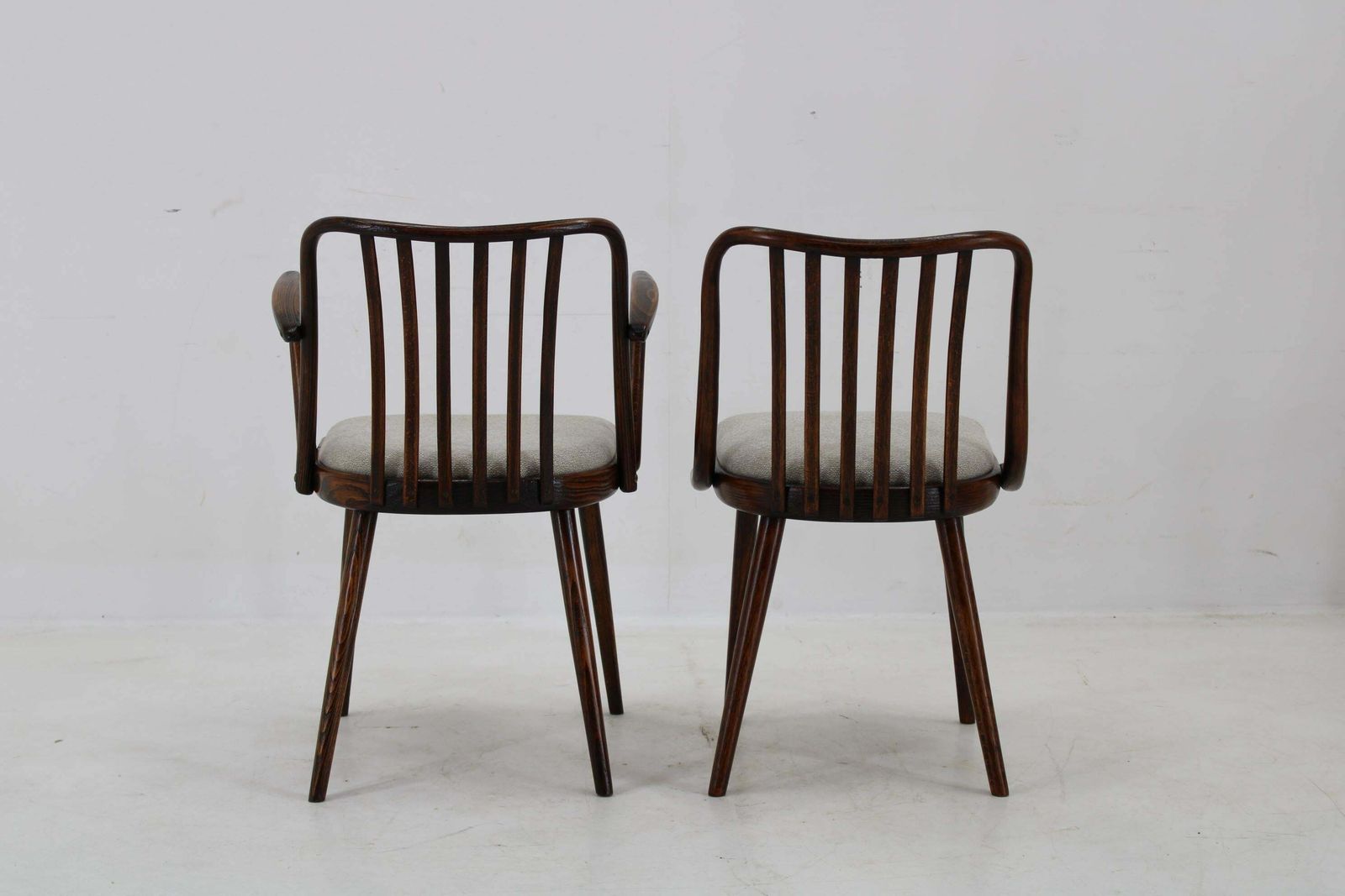 1960s Antonin Suman Set Of Six Beech Dining Chairs, Restored photo buy