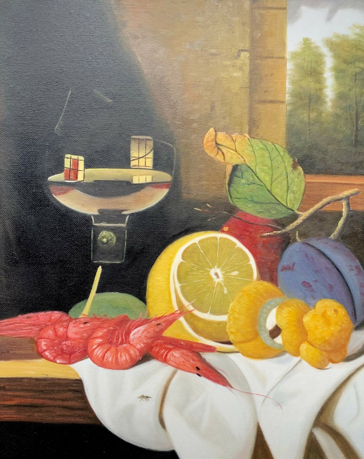 Original Still Life Oil Painting   Late 20th Century In The Dutch Old Master Style