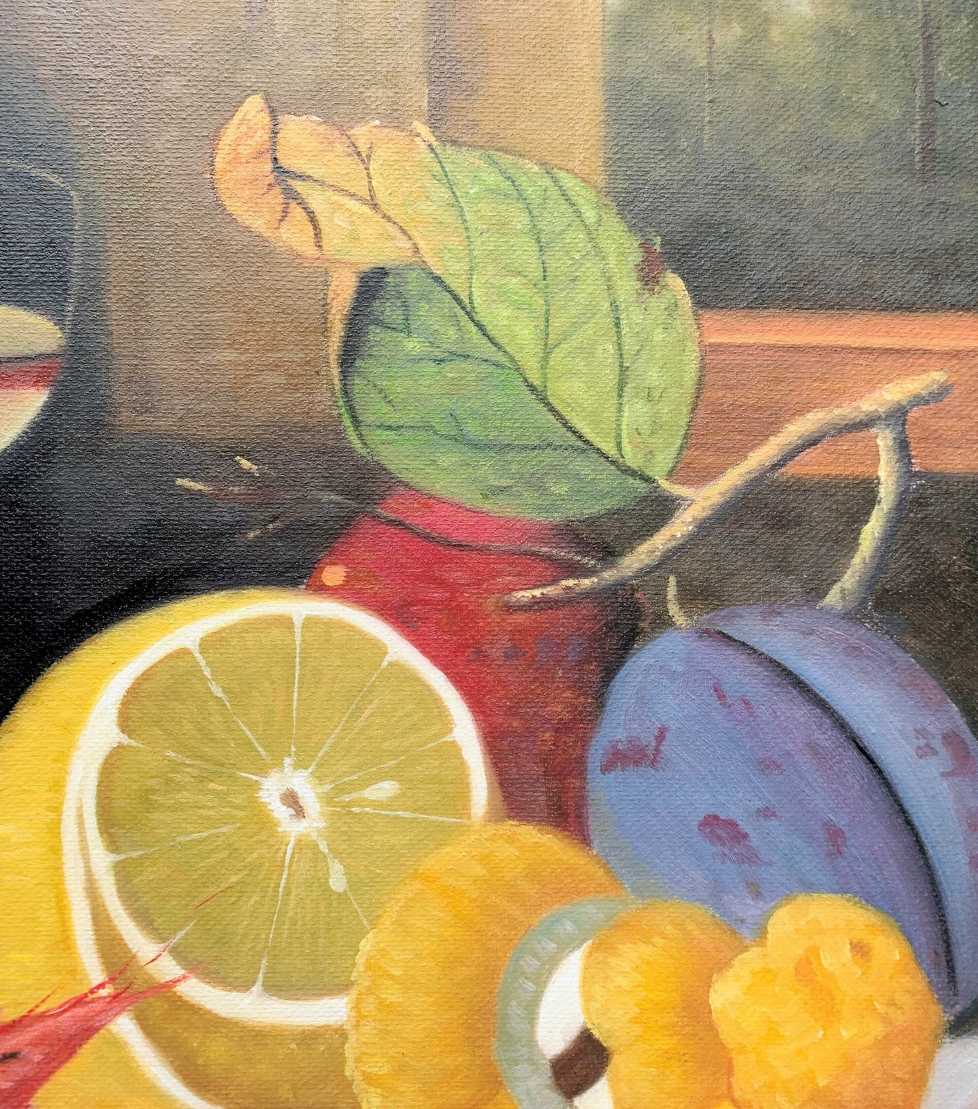 Original Still Life Oil Painting   Late 20th Century In The Dutch Old Master Style photo vinterior