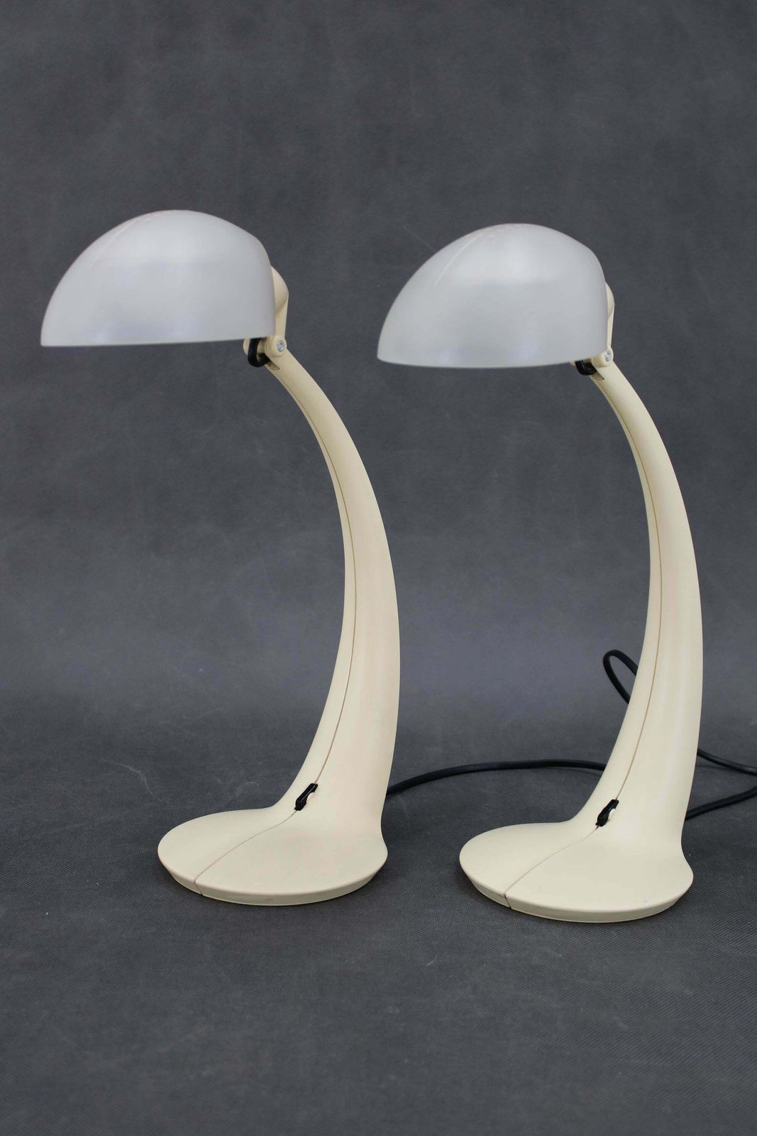 1970s Pair Of Veneta Lumi Table Lamps  Model Virgola, Italy photo furniture