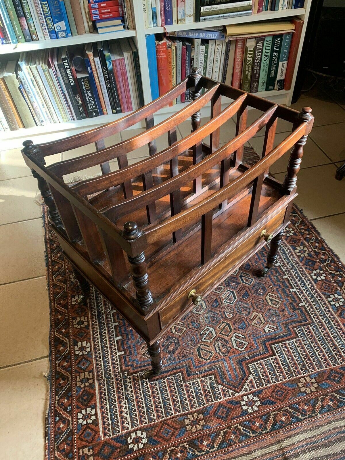 A Handsome And Large Regency Mahogany Canterbury C1810 photo furniture