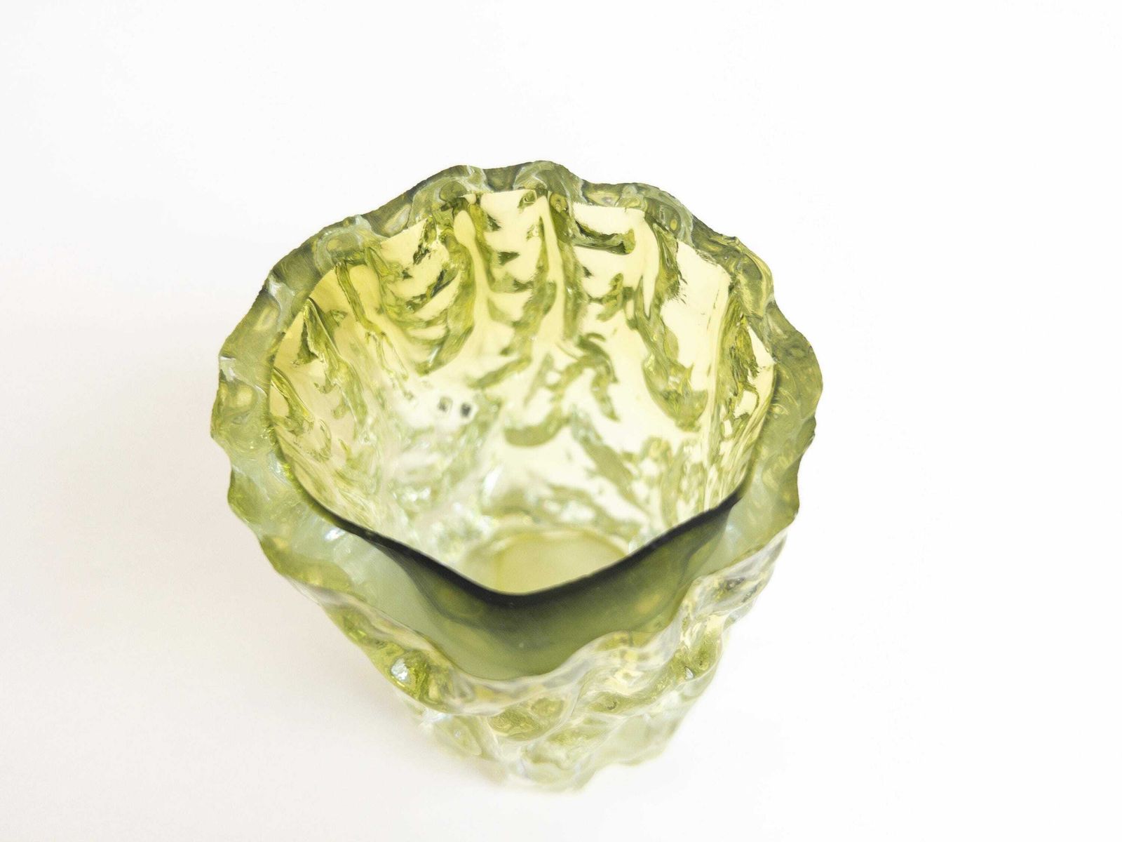 Home Decor Vintage Green Bark Glass Vase   Cylinder Glass Bud Vase By Ingrid Glashütte   Made In Germany photo