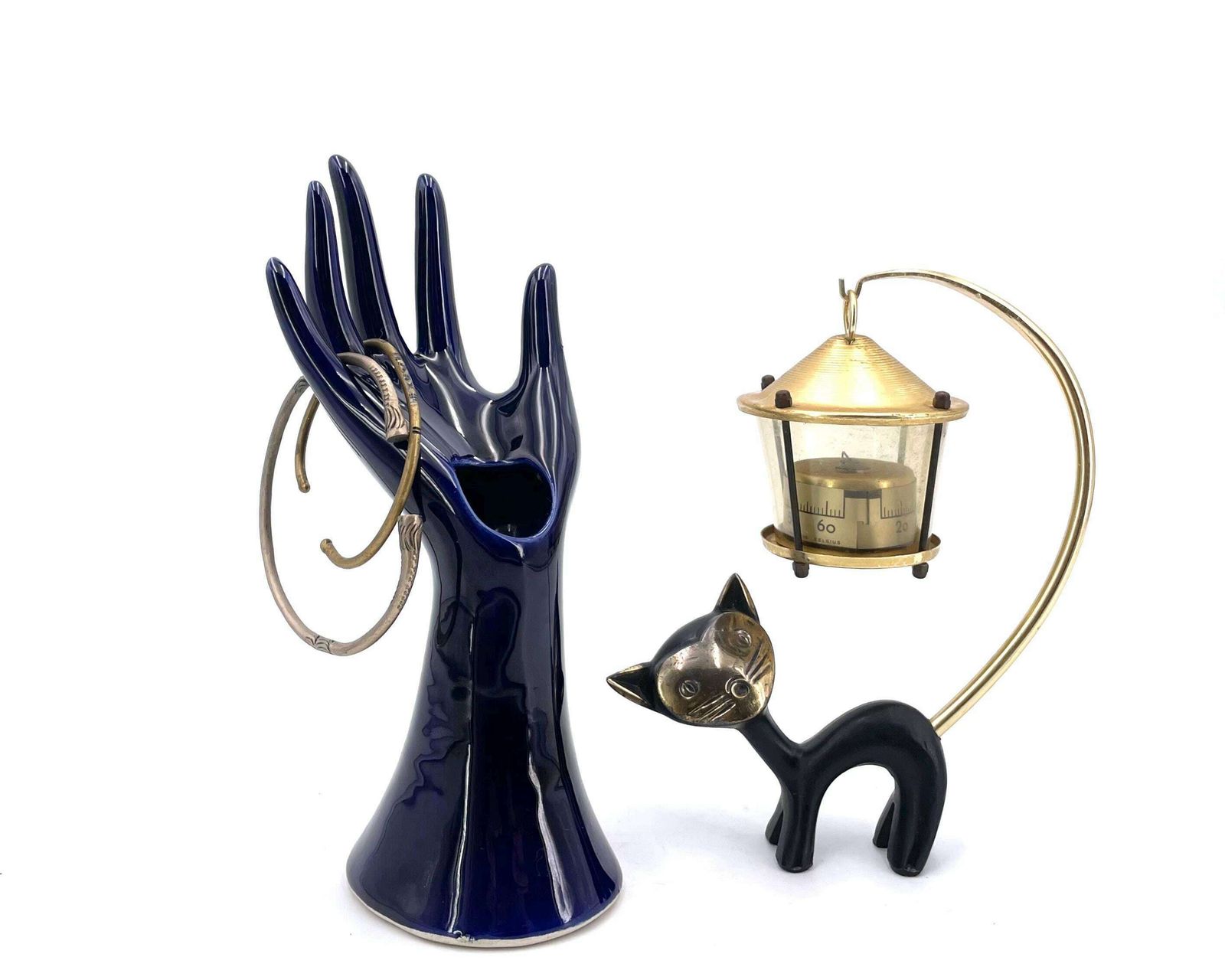 Walter Bosse Sculpture, Cat With Thermometer, 1950s / Mid Century Modern Figurine, Sculpture, Animal, Austrian Art photo furniture