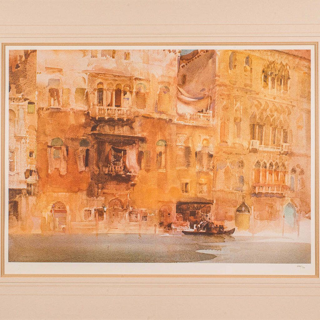 Vintage Limited Edition Art Print, Venice Canal, Framed, William Russell Flint photo buy