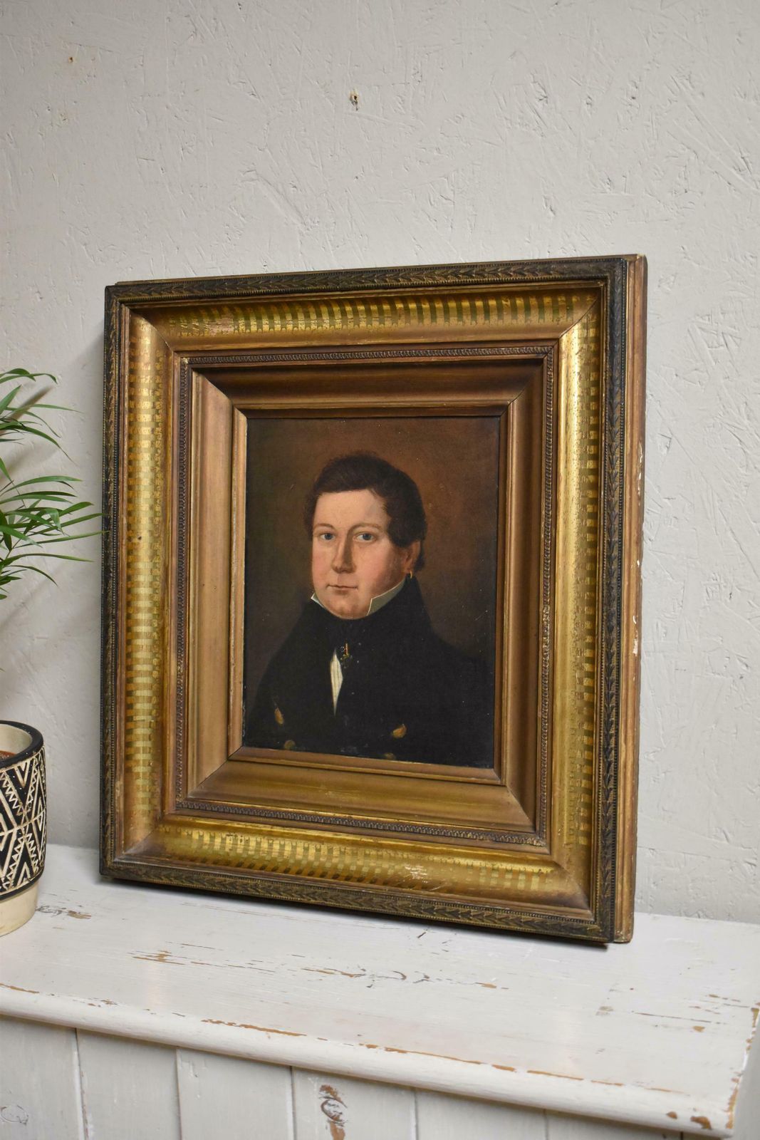 19th Century Oil On Canvas   Portrait Of A Gentleman
