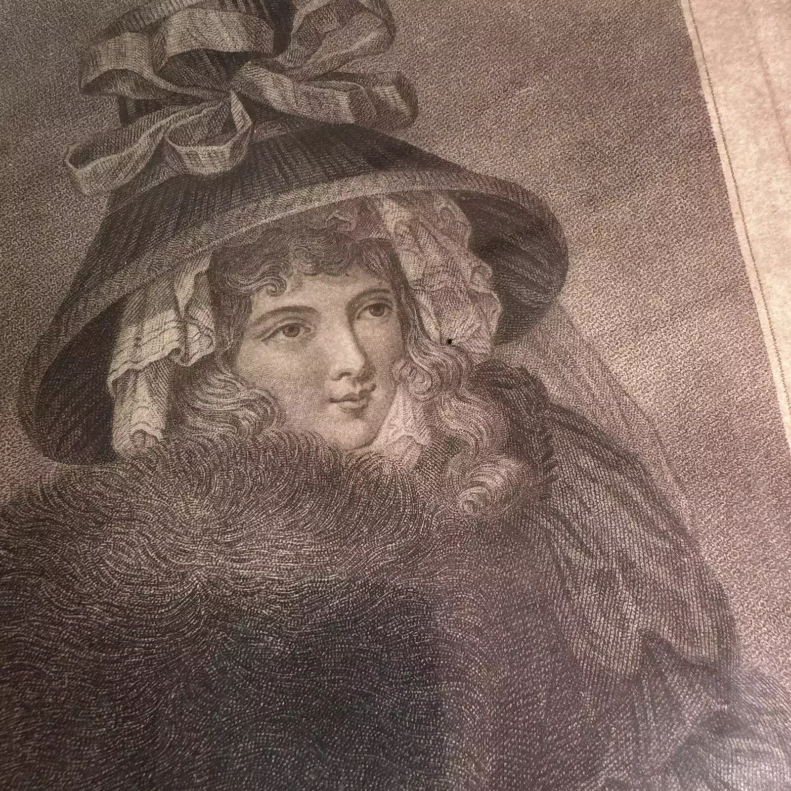 photo for sale Francesco Bartolozzi After Wheatley 18th Century Stipple Engraving Of Mrs Wheatl