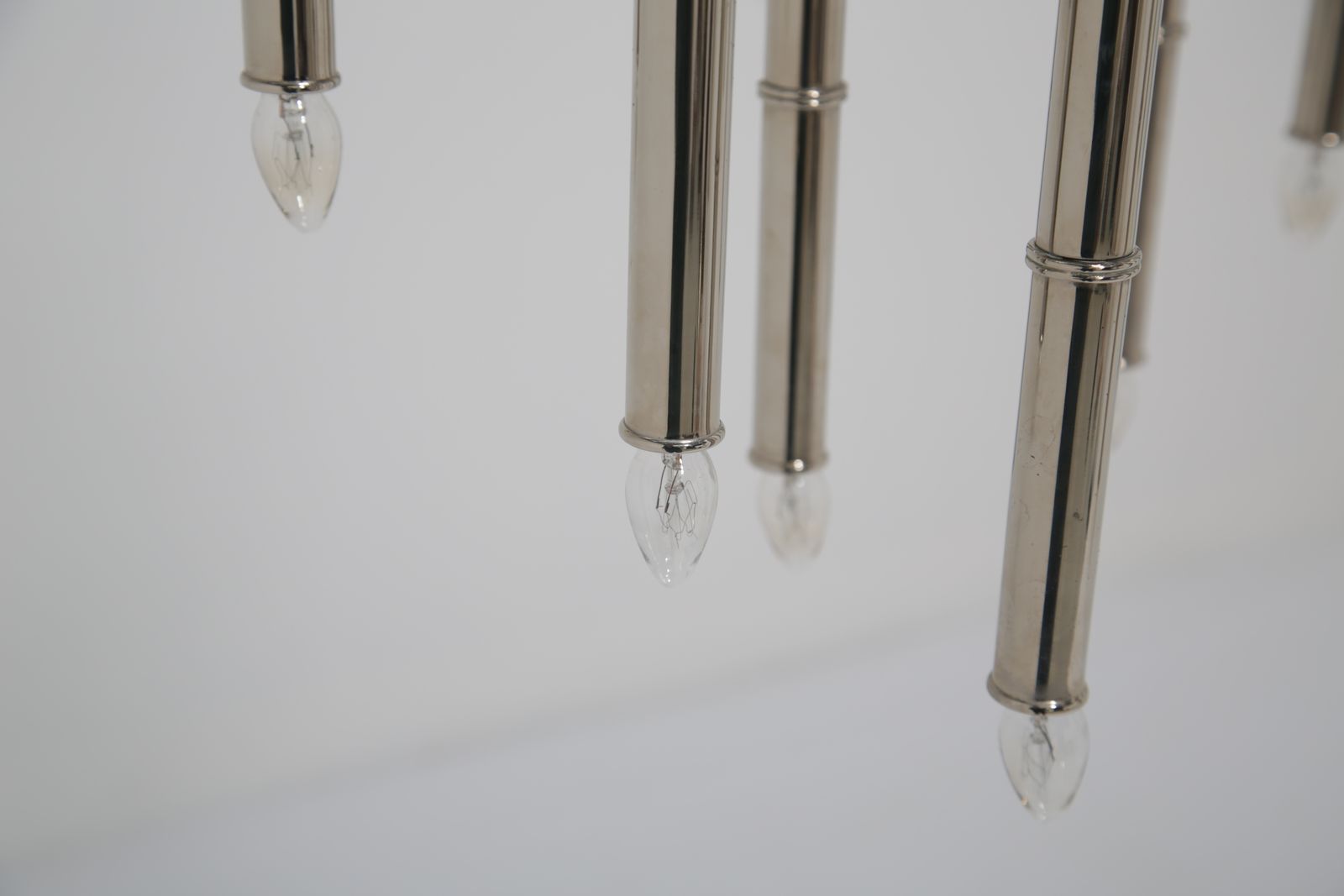 Contemporary Chrome Chandelier “Meurice” By Jonathan Adler, United Kingdom, 2000s. photo Lighting