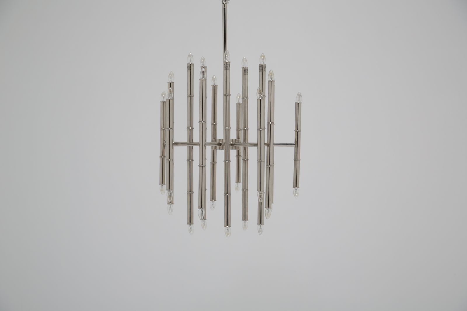 photo for sale Contemporary Chrome Chandelier “Meurice” By Jonathan Adler, United Kingdom, 2000s.