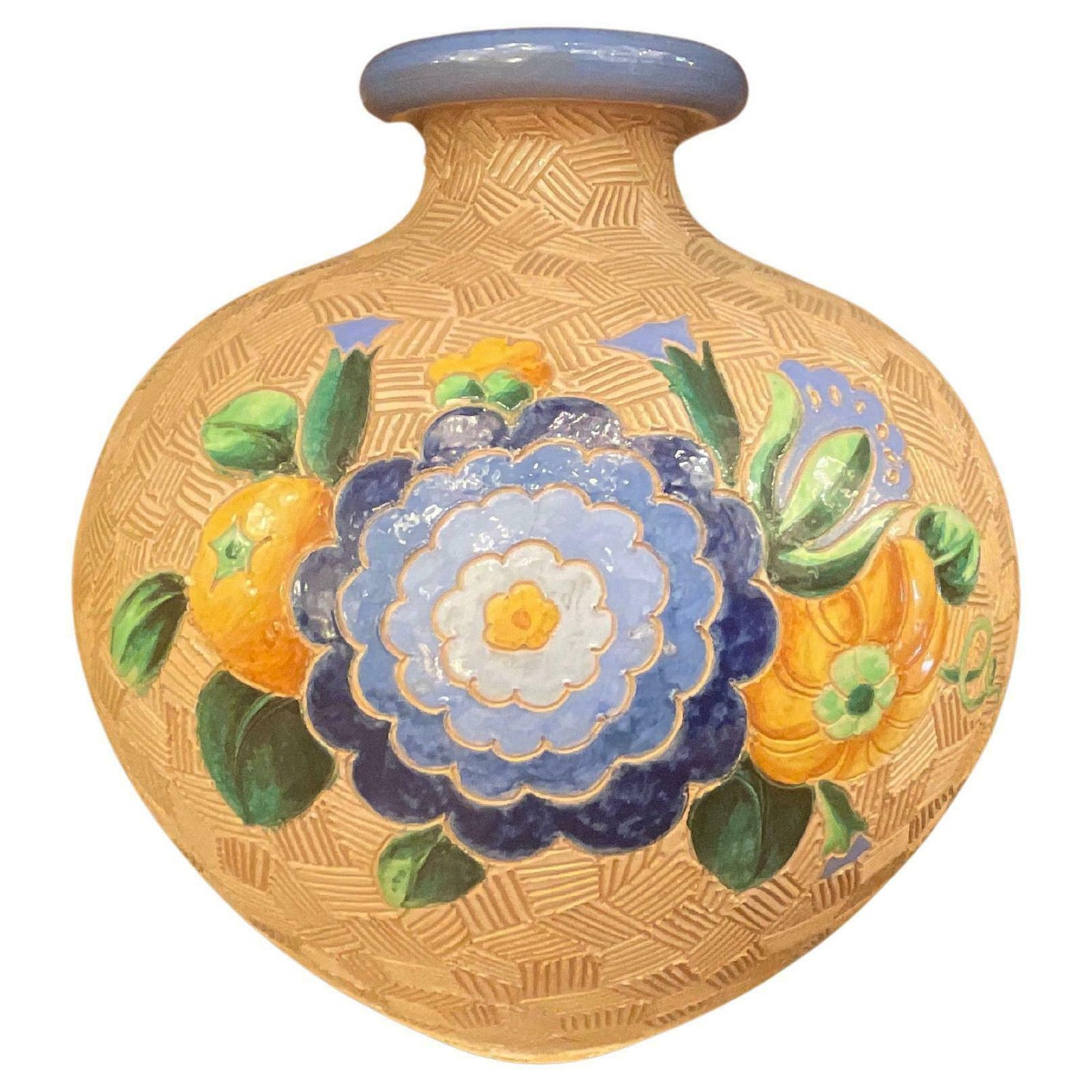 Vase 'Pot' 1930, Multi Color Round Shape, Majolica, Giò Ponti