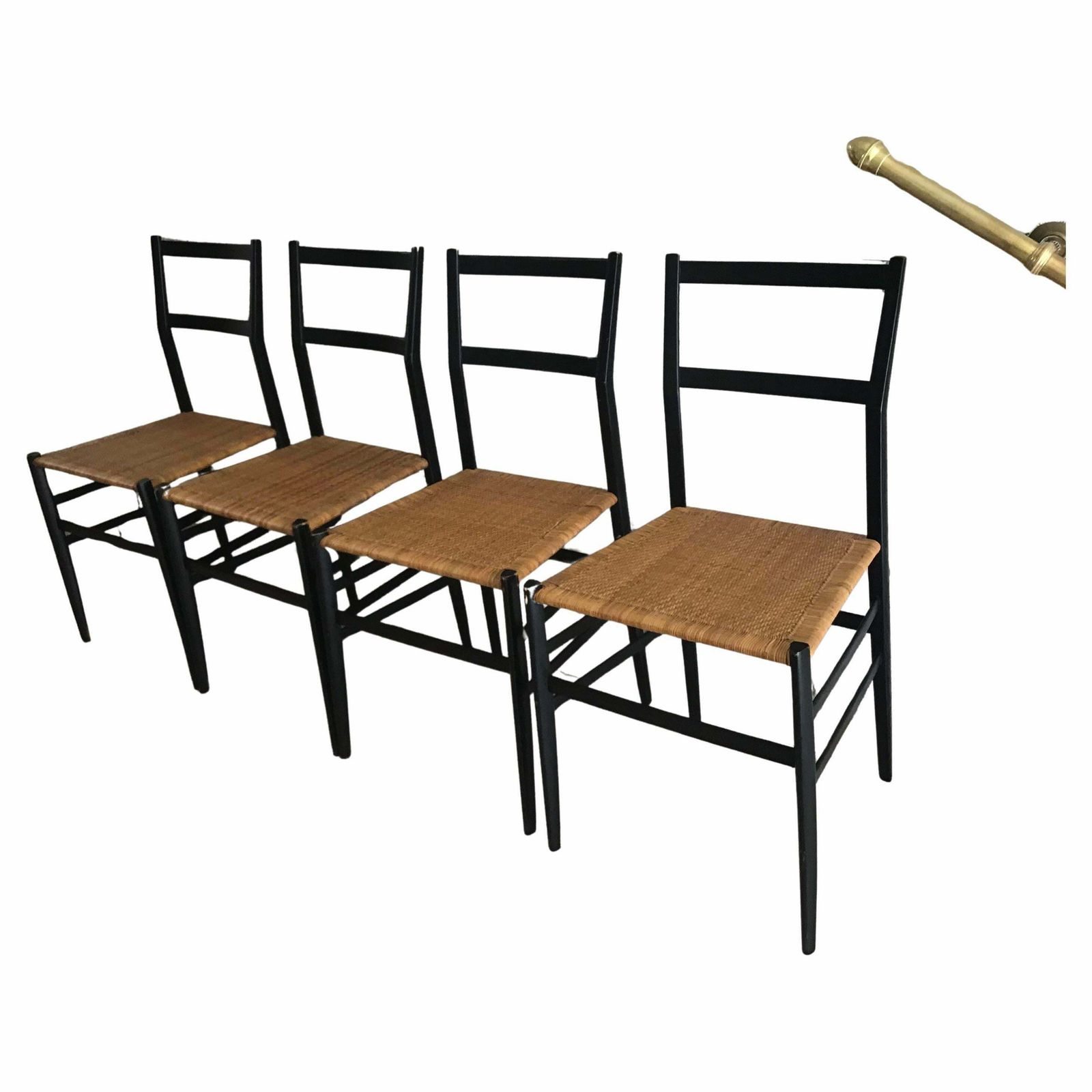 Gio Ponti “ Superleggera” N. 4, Chair Wood Straw Padding, 1950, Italy