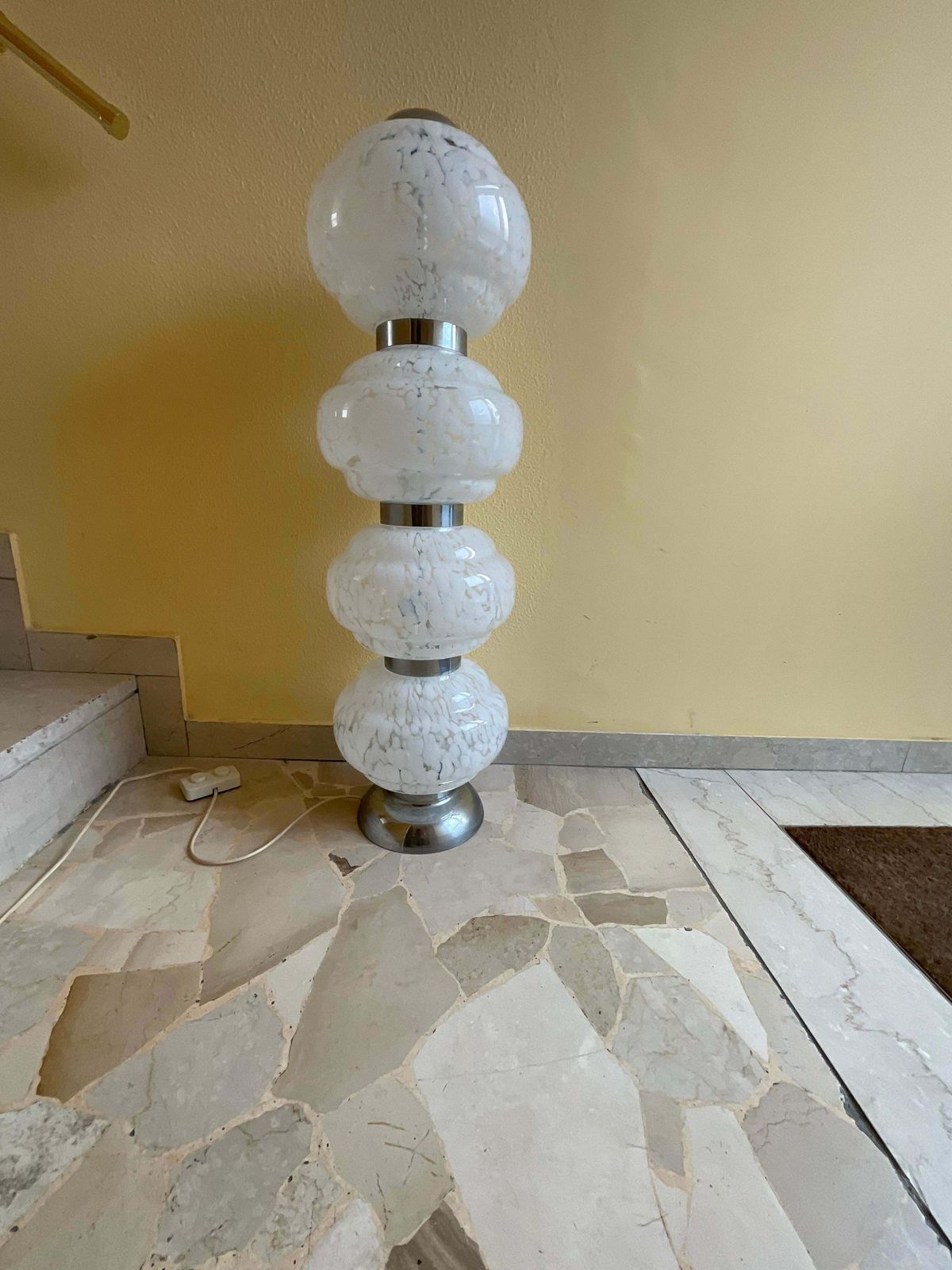 Carlo Nason   Mazzega   Murano Blown Glass And Steel Floor Lamp photo buy