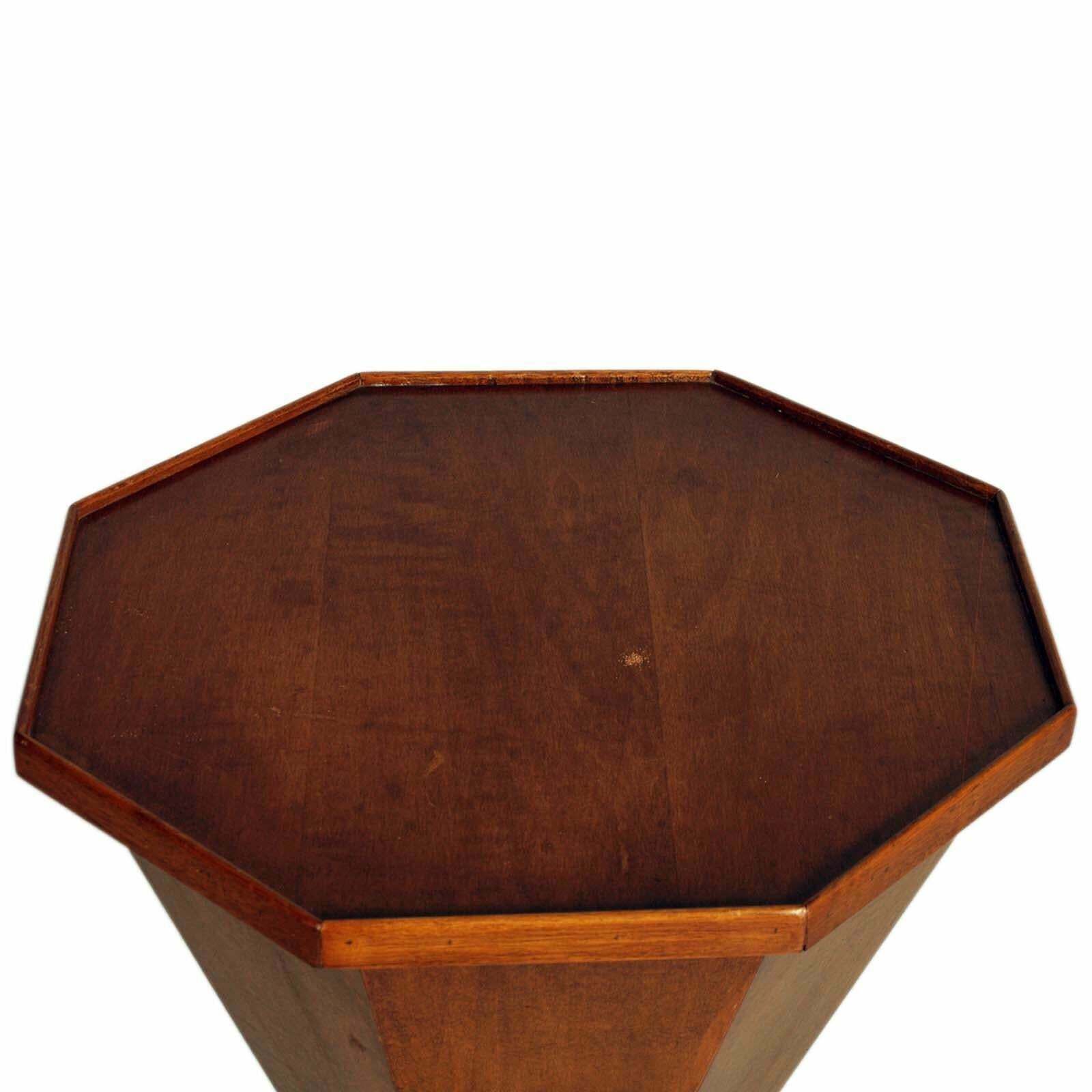 Hourglass Shaped Masonic Column In 1930s Wax Polished Walnut photo Home Decor
