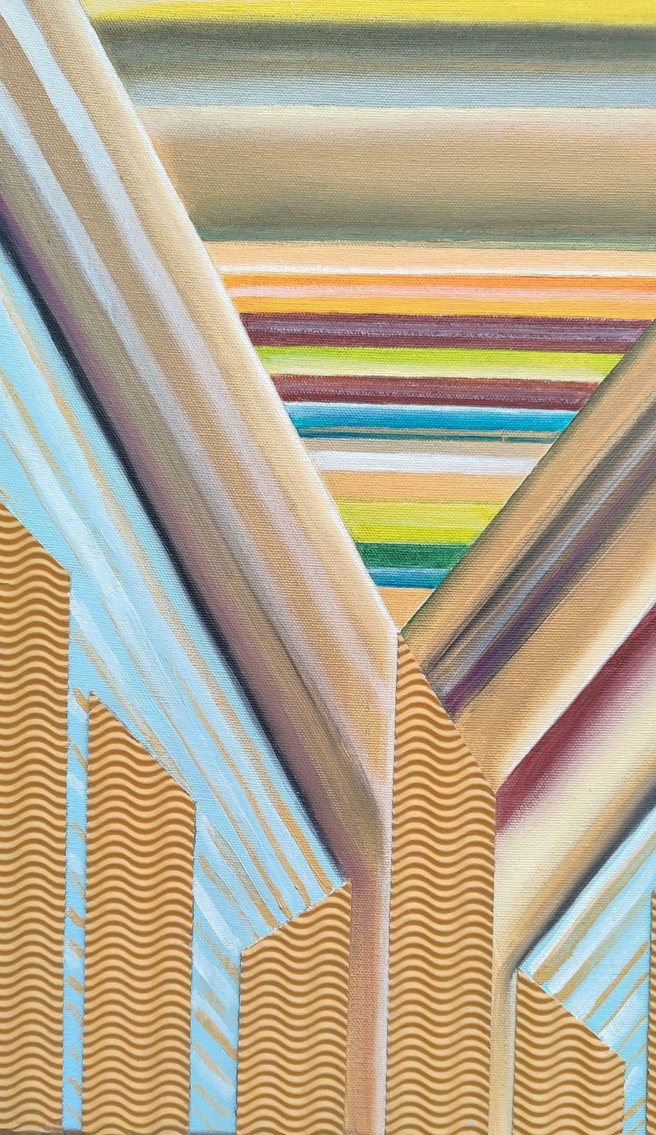 Alyona Prokofjevasand Game 1. 2023, Canvas, Oil, Collage, 50x40 Cm2023 photo Art