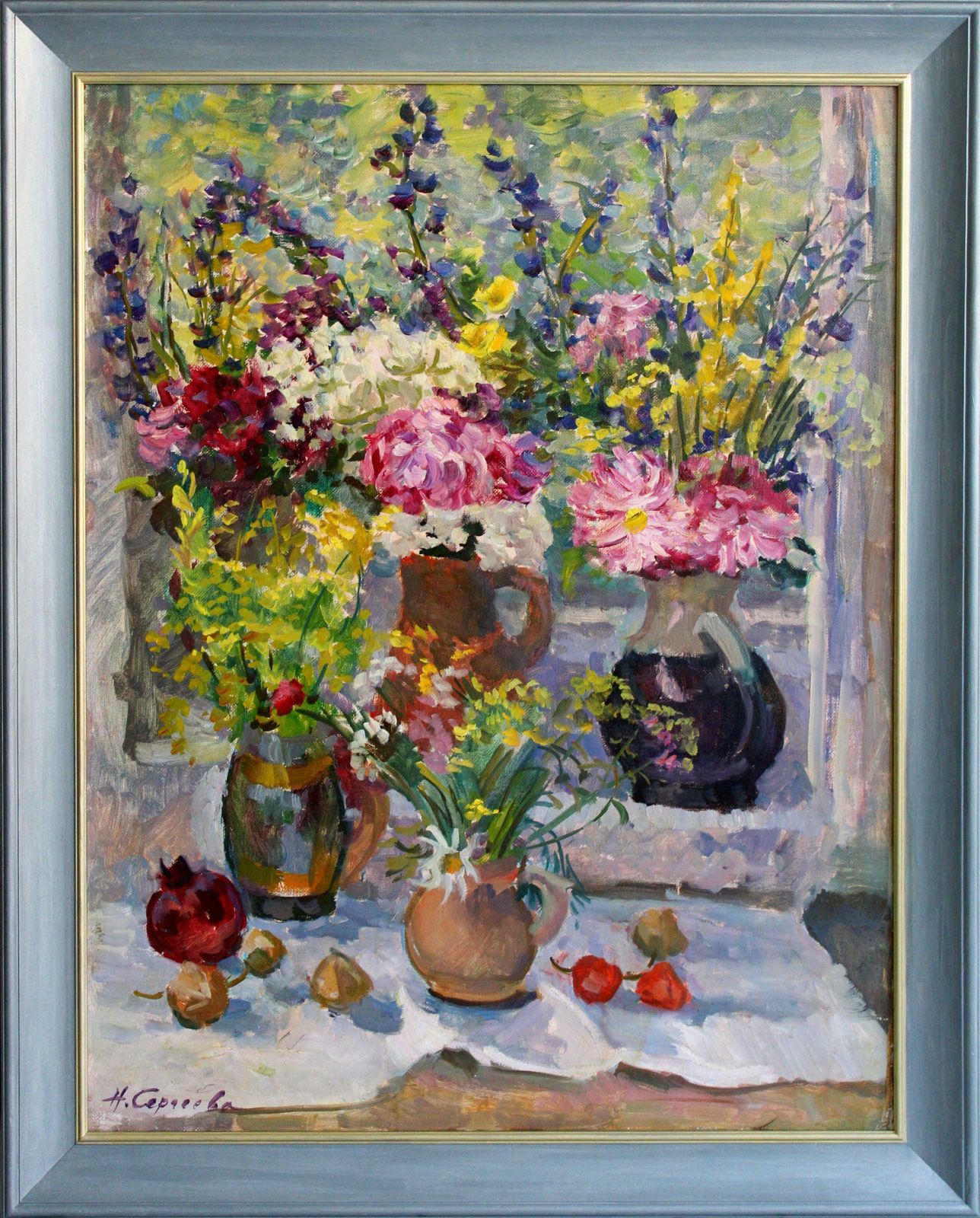 Nina Sergeevasummer Delight. Oil On Canvas, 90 X 69, 5 Cm photo furniture