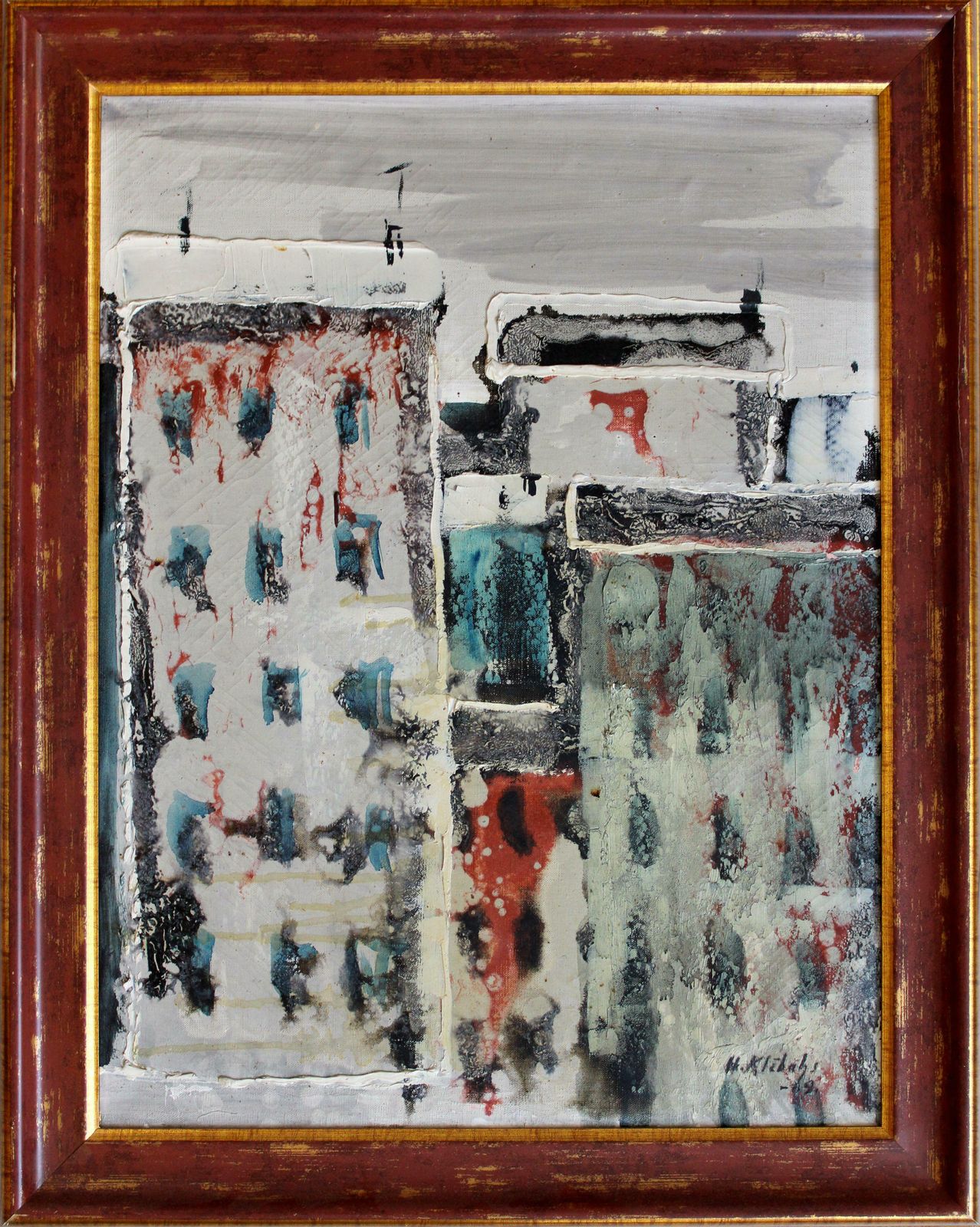 Henri Klebahcity. 1969. Oil On Canvas. 50x38 Cm 1985 photo furniture