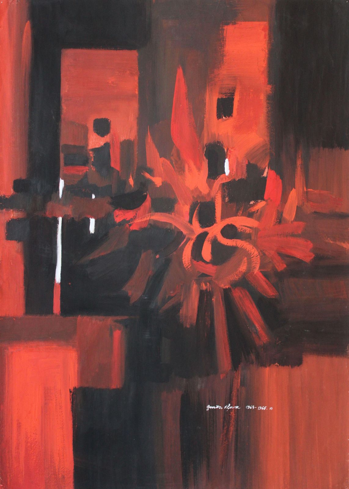 Gunars Klavared Abstraction. 1964 66, Paper, Gouache, 86x 61 Cm1964 66