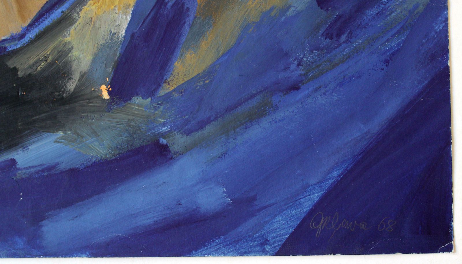Gunars Klavamushrooms And Mountains. 1968, Paper, Gouache, 83, 5 X 59, 5 Cm1968 photo for sale