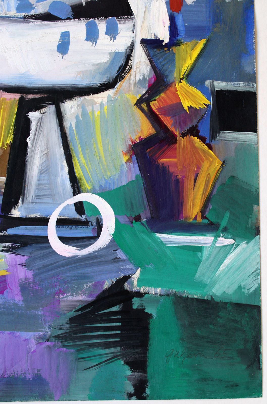 Gunars Klavaabstract With Vase. 1965, Paper, Gouache, 79 X 59, 5 Cm1965 photo 1033.0