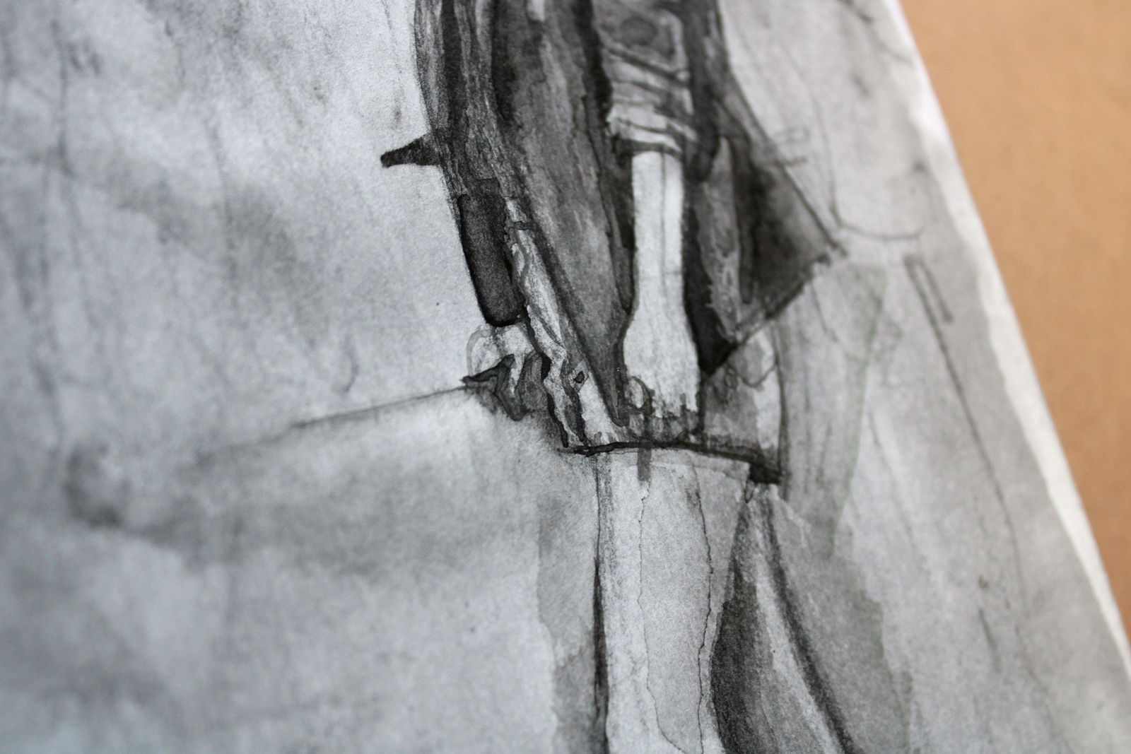 Ansis Butnora Girl With A Cigarette. 2021, Watercolor, Paper, 25x25 Cm2021 photo vintage