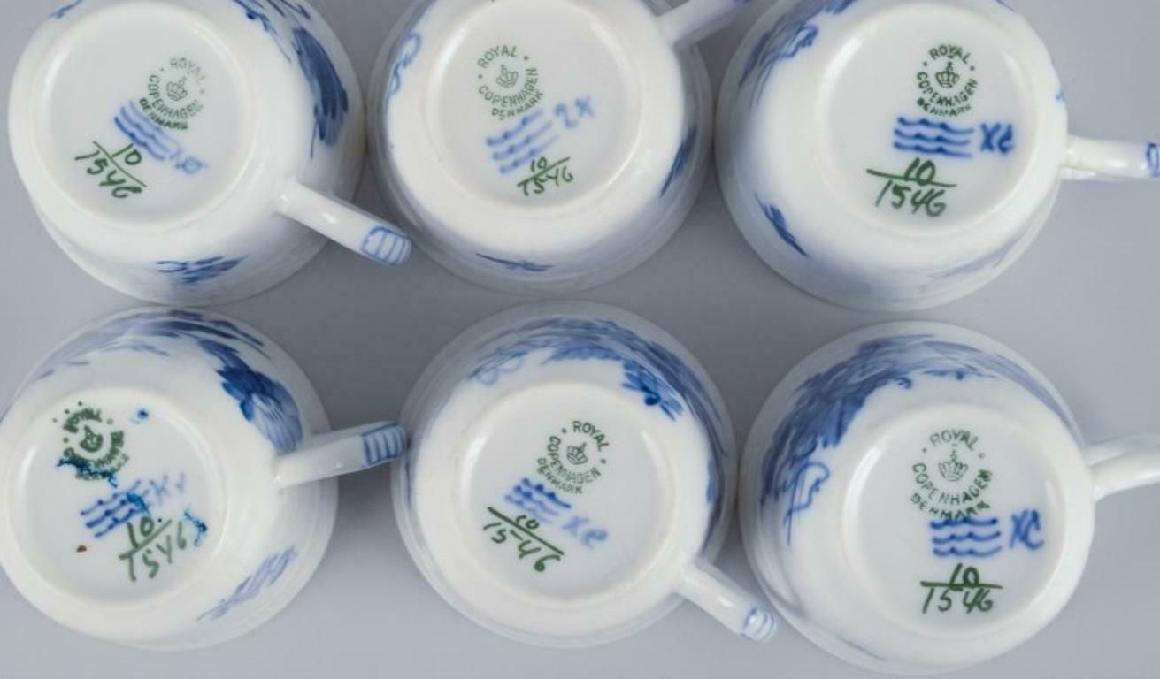 Royal Copenhagen Blue Flower. Set Of Six Coffee Cups With Saucers. photo buy