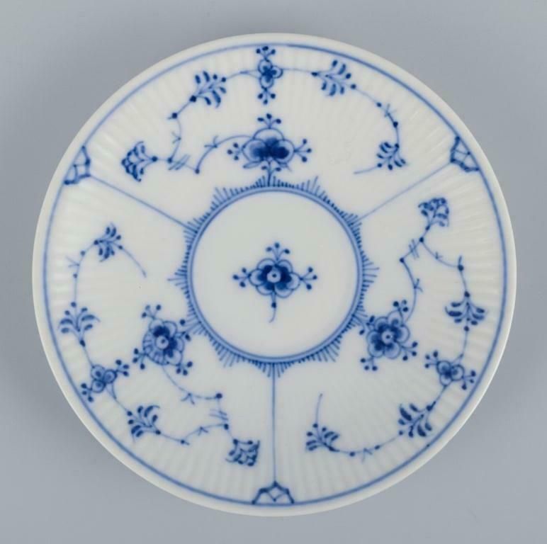 Royal Copenhagen Blue Fluted Plain. Five Coffee Cups With Saucers In Porcelain. photo vinterior