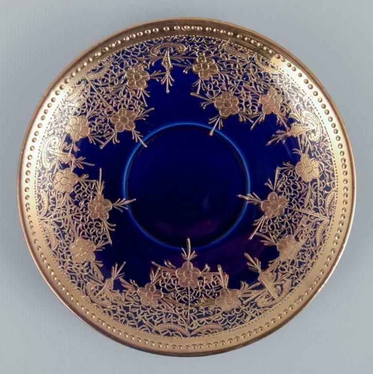 Japan, Porcelain Coffee Service Hand Decorated In Sevres Blue And Gold. photo Home Decor