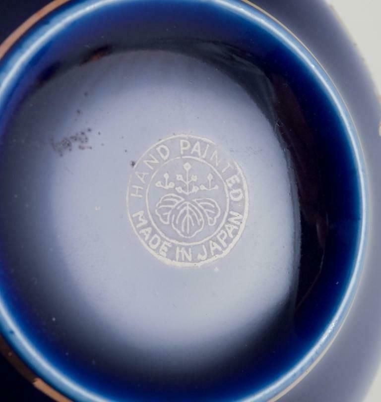 Japan, Porcelain Coffee Service Hand Decorated In Sevres Blue And Gold. photo buy