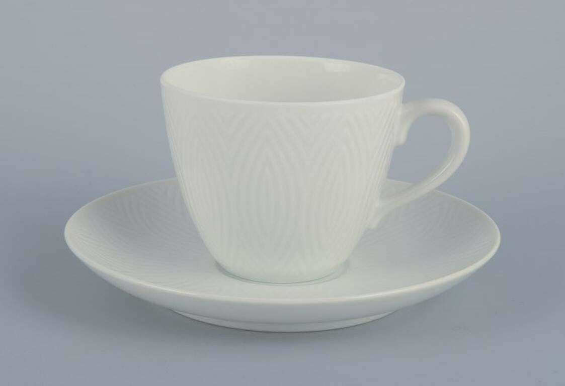 Axel Salto For Royal Copenhagen. Six Pairs Of Coffee Cups In White Porcelain. photo furniture