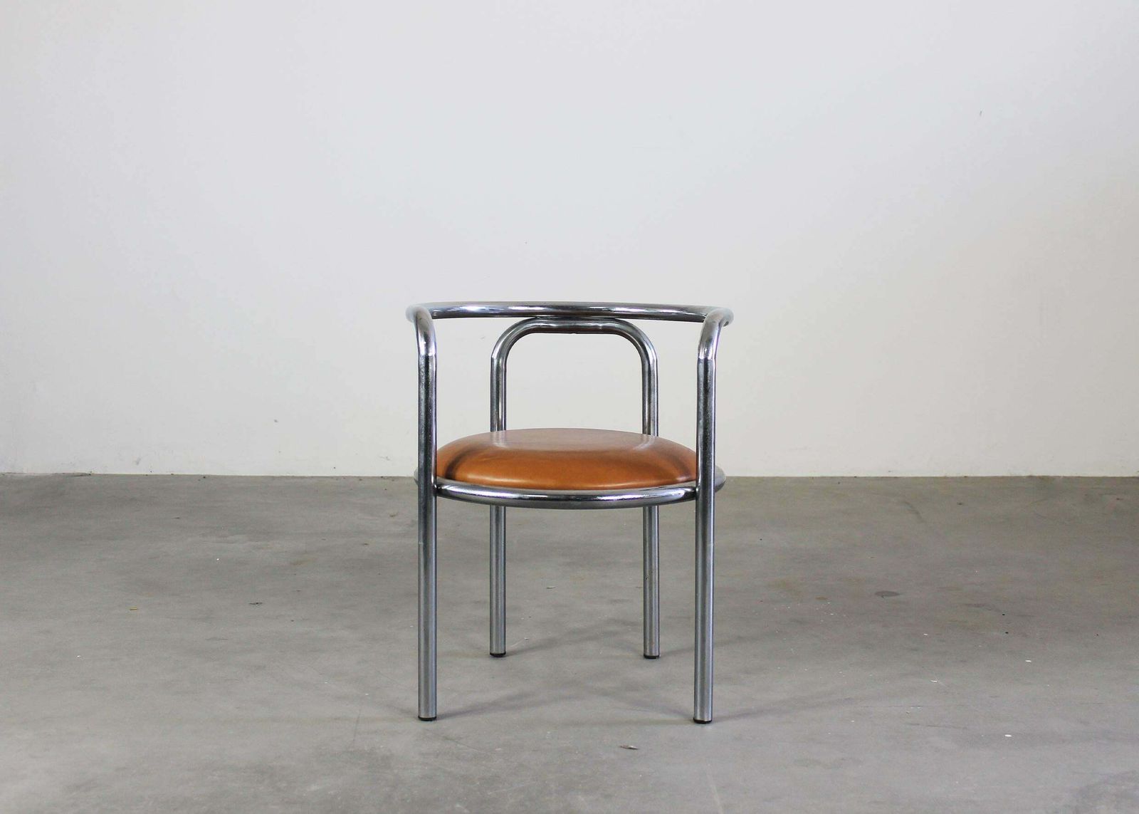 Gae Aulenti Locus Solus Dining Room Set In Steel And Leather By Poltronova 1970s photo buy