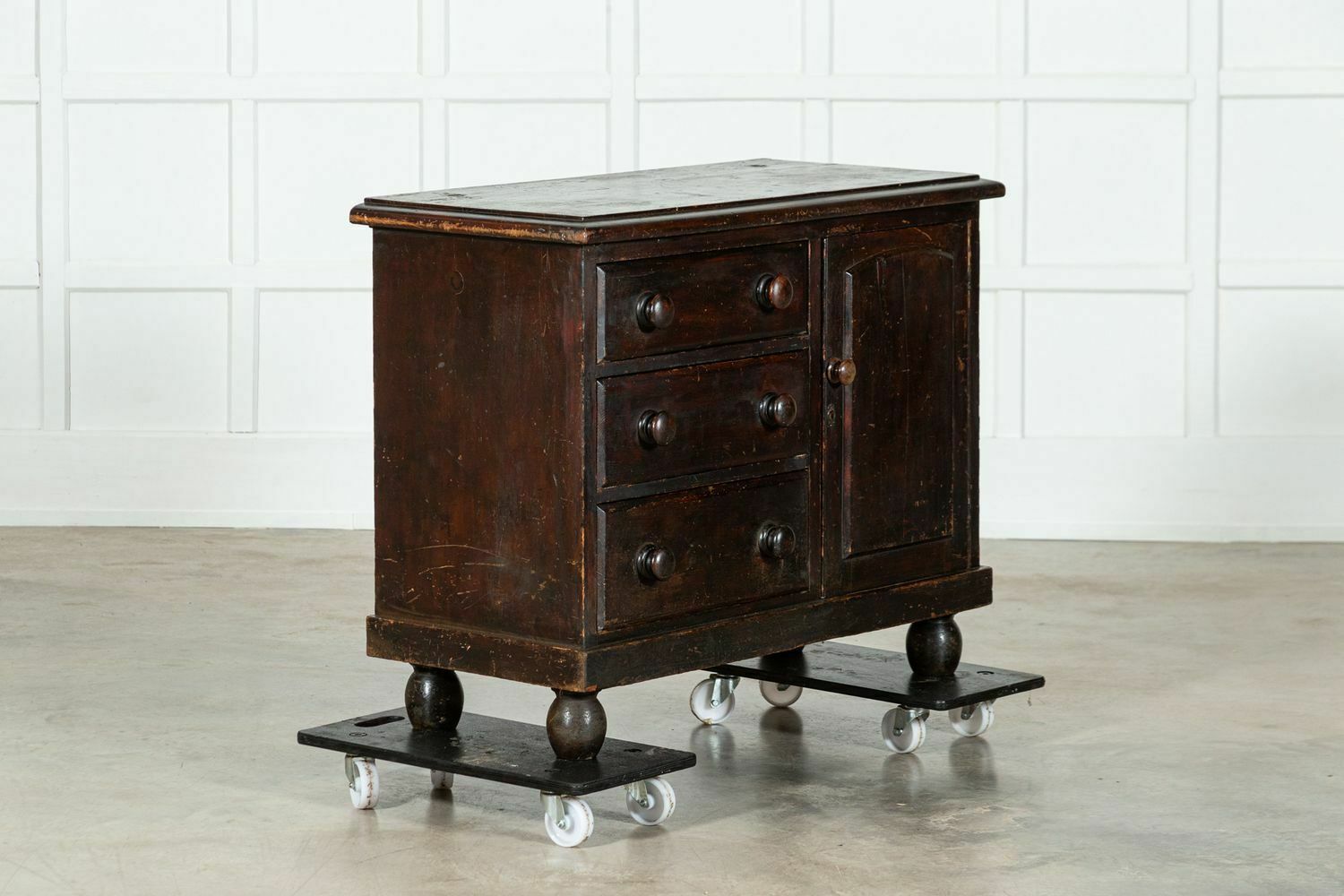 19thc English Pine Dresser Base photo furniture