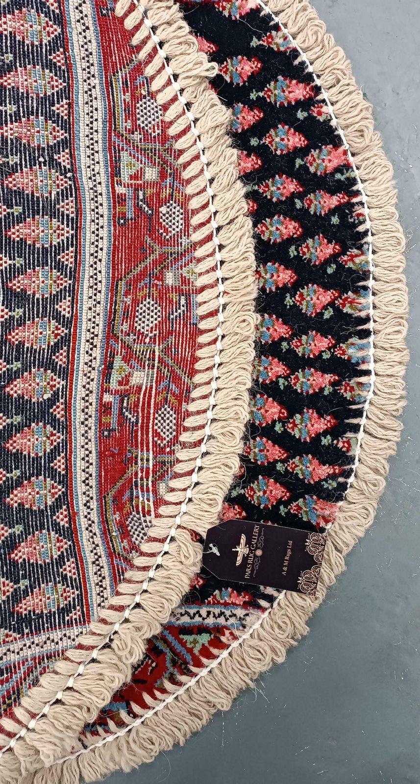 Handmade Round Rug Doormat Oriental Circular Interior Carpet Mat Entrance Way photo furniture