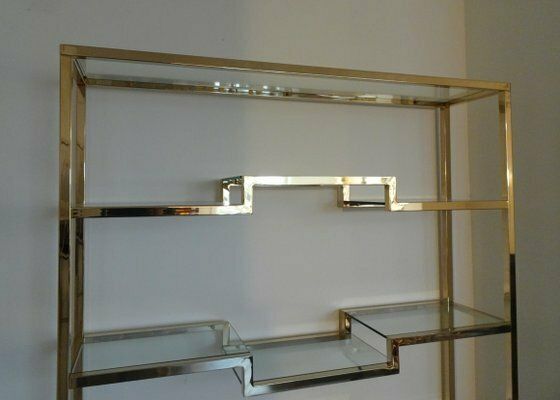 photo for sale 23 Ct Gilded Shelves By Dewulf Selection For Belgo Chrom / Dewulf Selection, 1970s