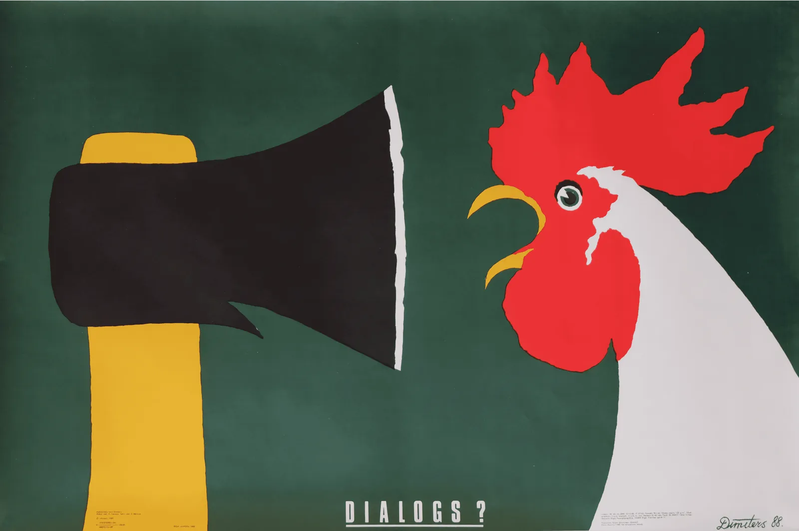 Dialogue?   Original Soviet Latvian Poster | 1988