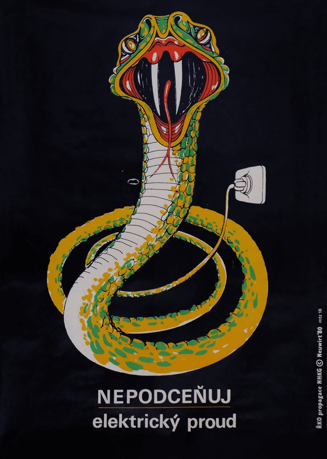 Do Not Underestimate Electric Current   Original Czechoslovakia Poster | 1980 photo for sale