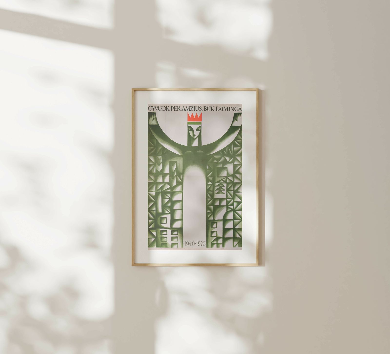 Live Forever, Be Happy   Original Soviet Lithuanian Poster | 1975 photo furniture