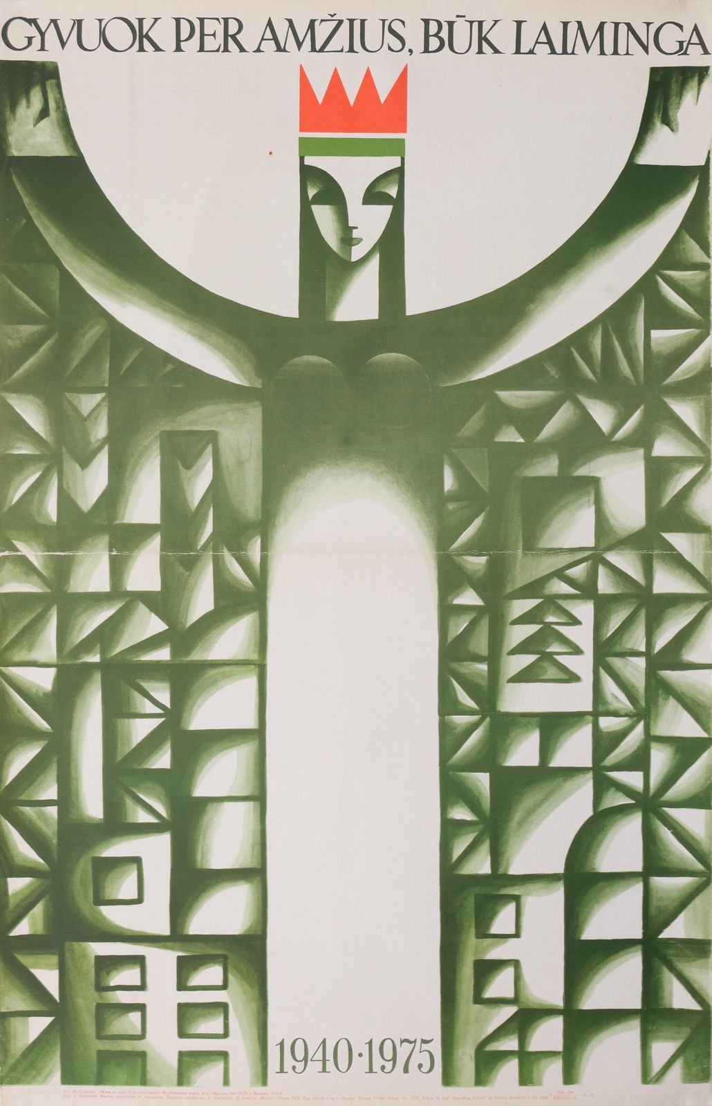 Live Forever, Be Happy   Original Soviet Lithuanian Poster | 1975
