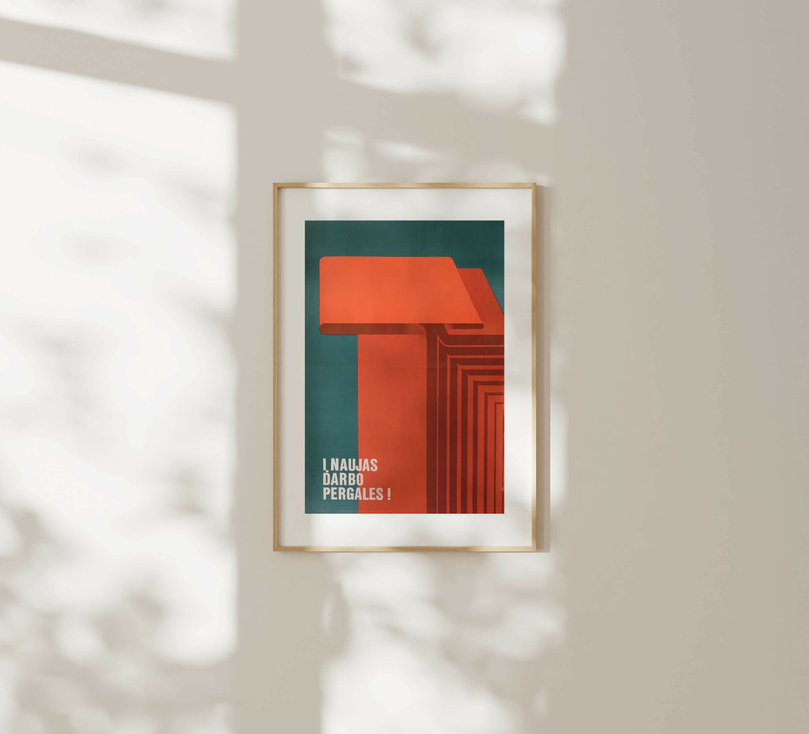 To New Labor Victories!   Original Soviet Lithuanian Poster | 1975 photo furniture