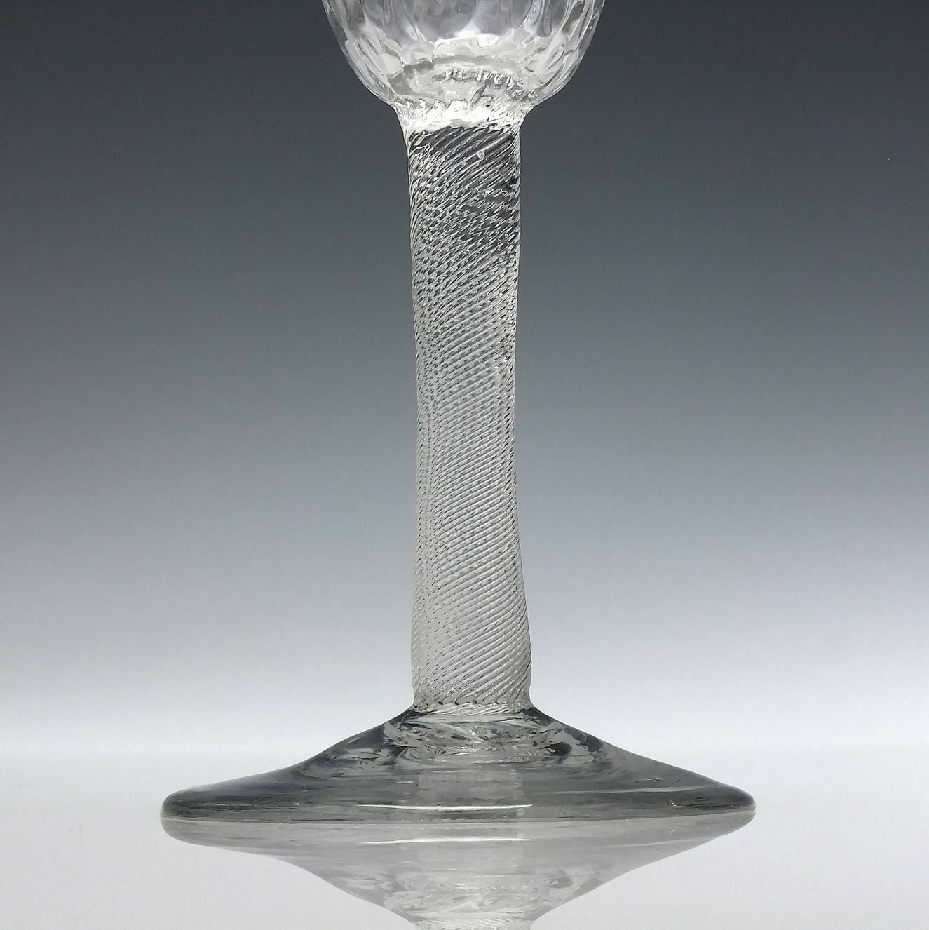 18th Century Incised Twist Wine Glass With Moulded Bowl C1755 photo Home Decor