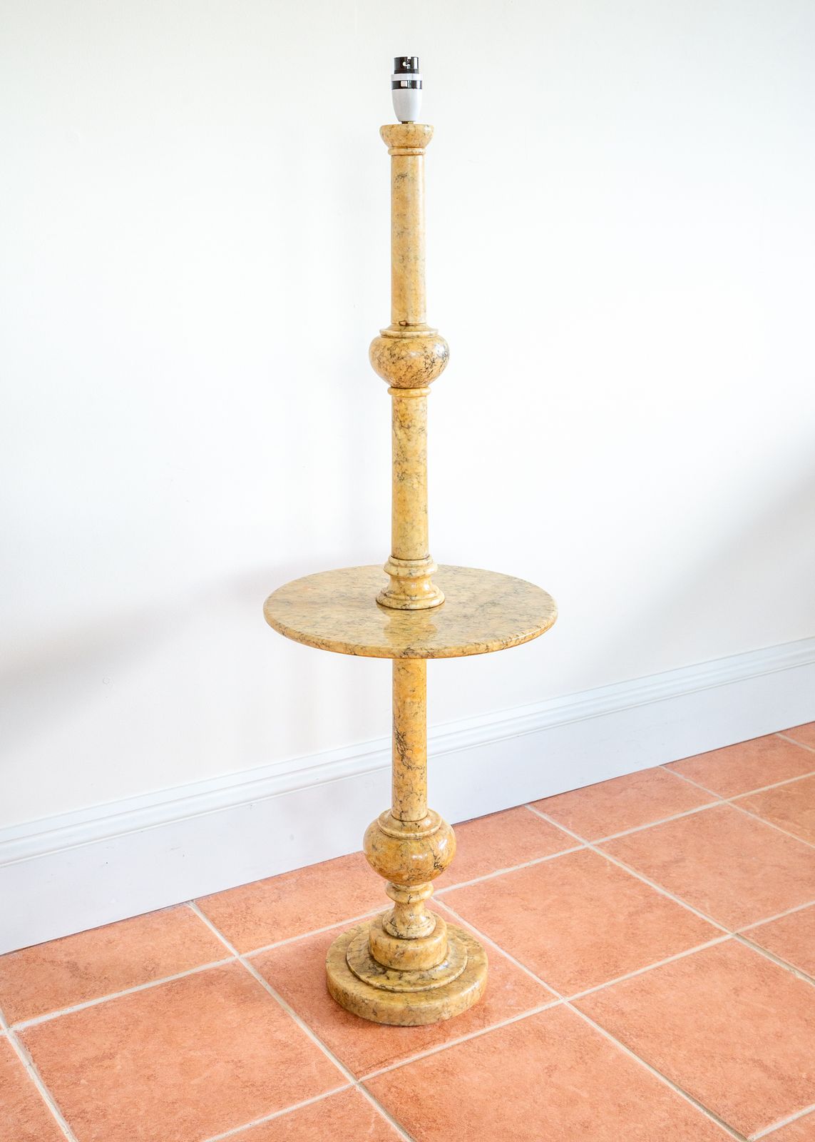 Lighting Italian Pedestal Alabaster Lamp With Shelf Mid Century Hollywood Regency 1950s N.Eoclassical M.Arble T.Able Mcm Lake Como Riviera Villa Style photo
