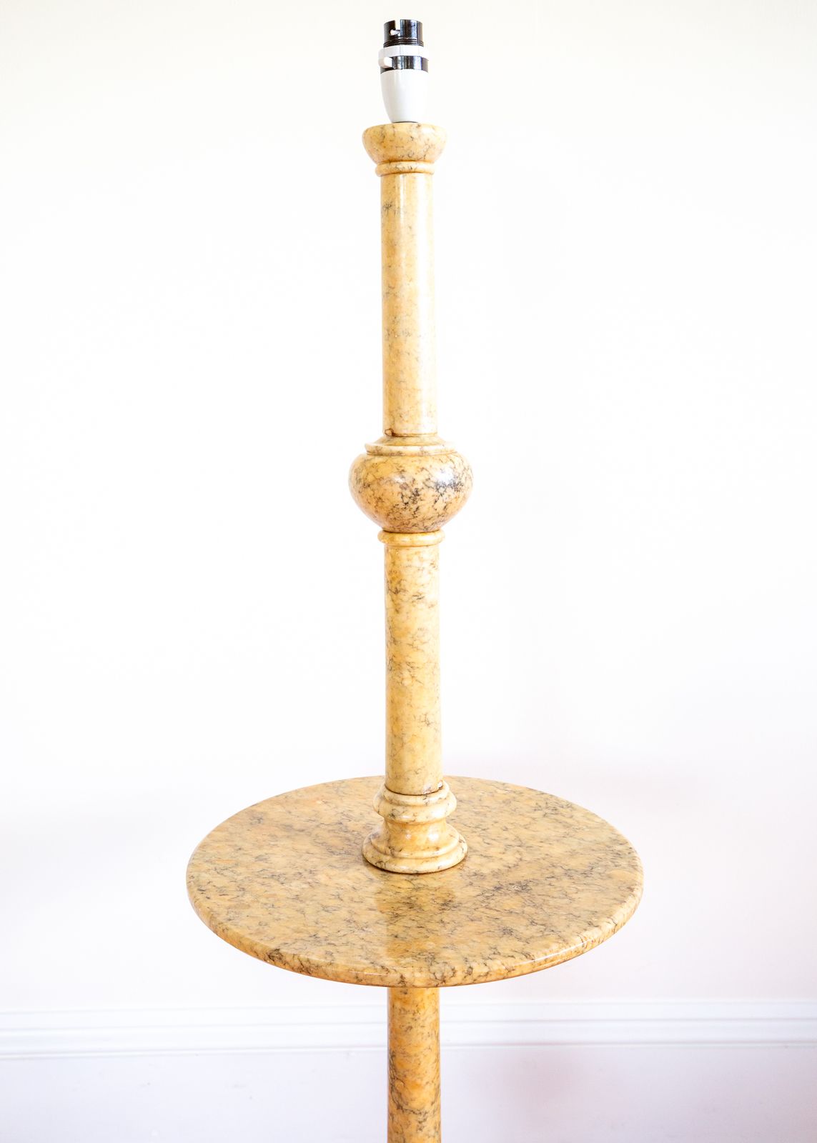 photo for sale Italian Pedestal Alabaster Lamp With Shelf Mid Century Hollywood Regency 1950s N.Eoclassical M.Arble T.Able Mcm Lake Como Riviera Villa Style
