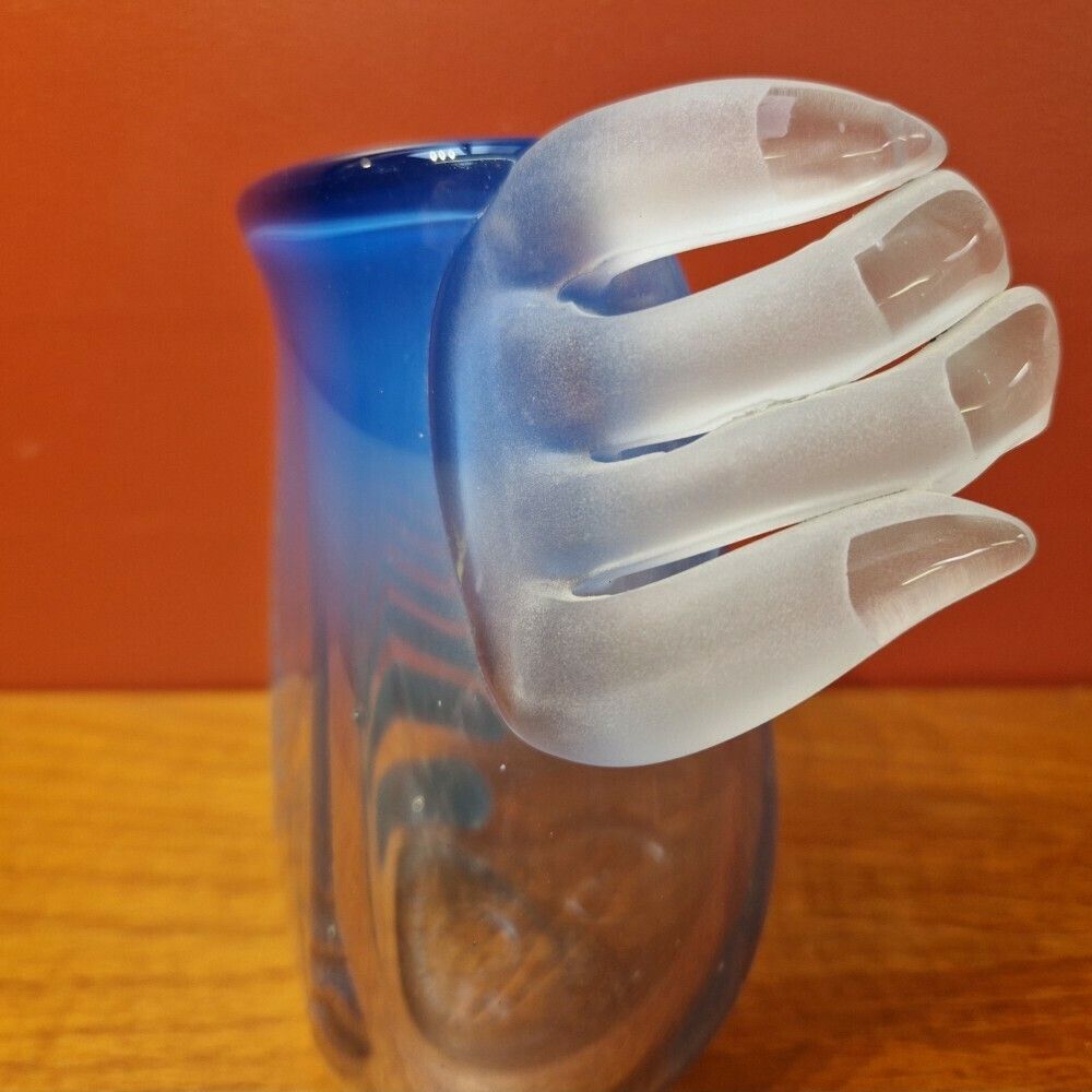 1990's Uk Studio Art Glass Vase By Karlin Rushbrooke photo for sale
