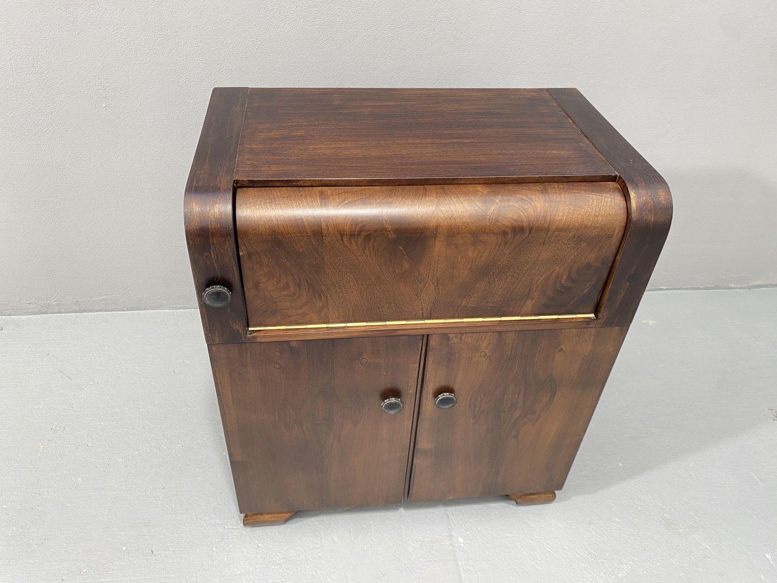 Fully Renovated Mid Century Cabinet With Build In Turntable, Germany, 1950´S photo furniture